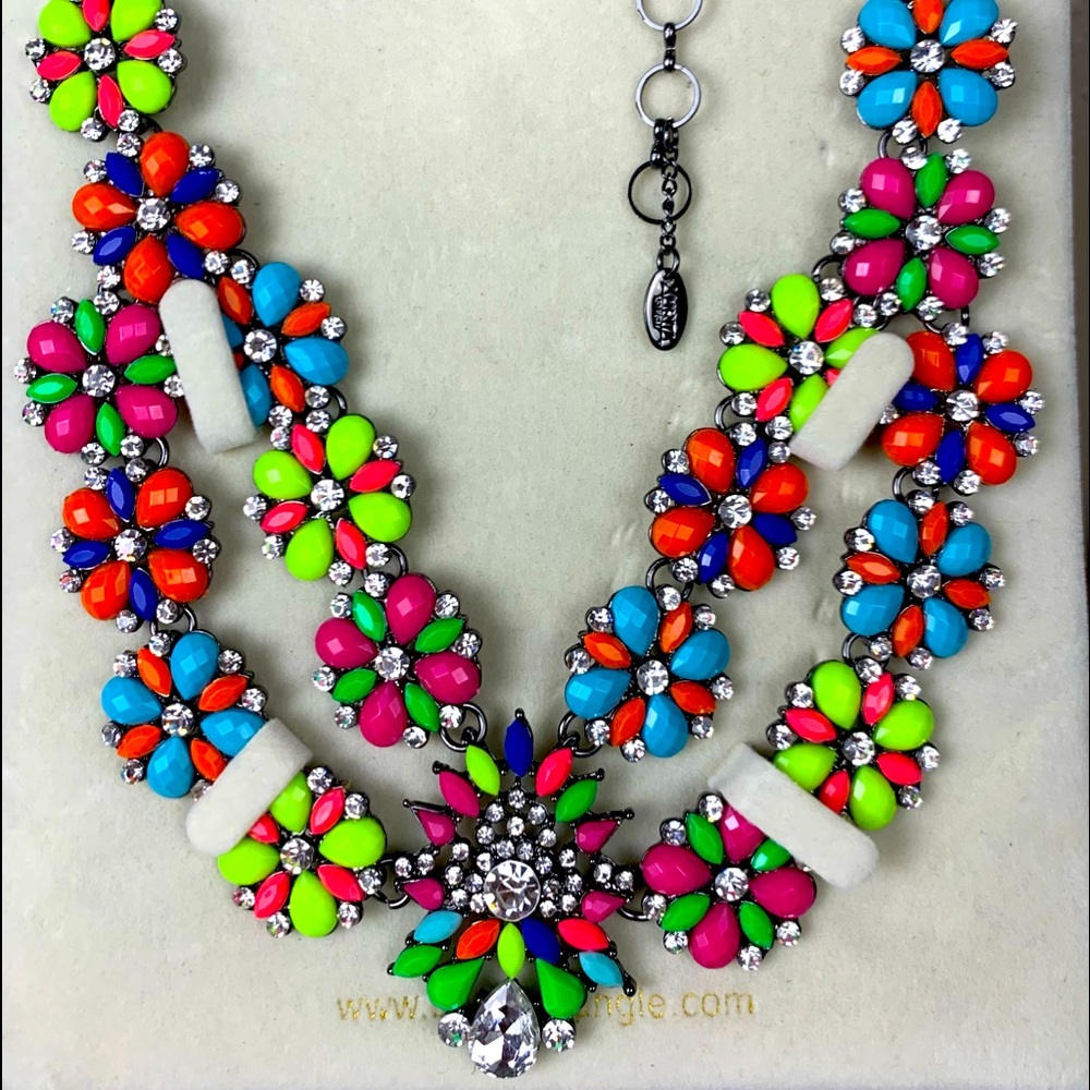 amrita singh neon statement necklace